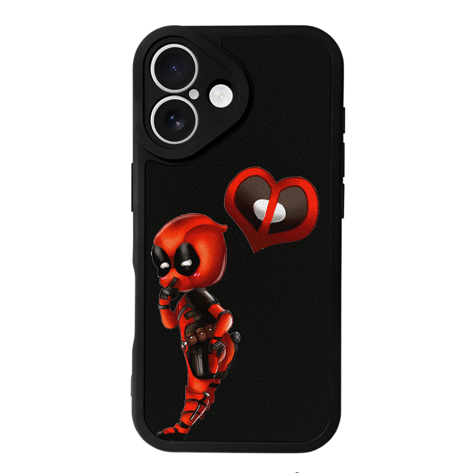 （画像用） Deadpool デッドプール 【iPhone 16シリーズ対応】シリコンスマホケース（レザー調） 材質：シリコン